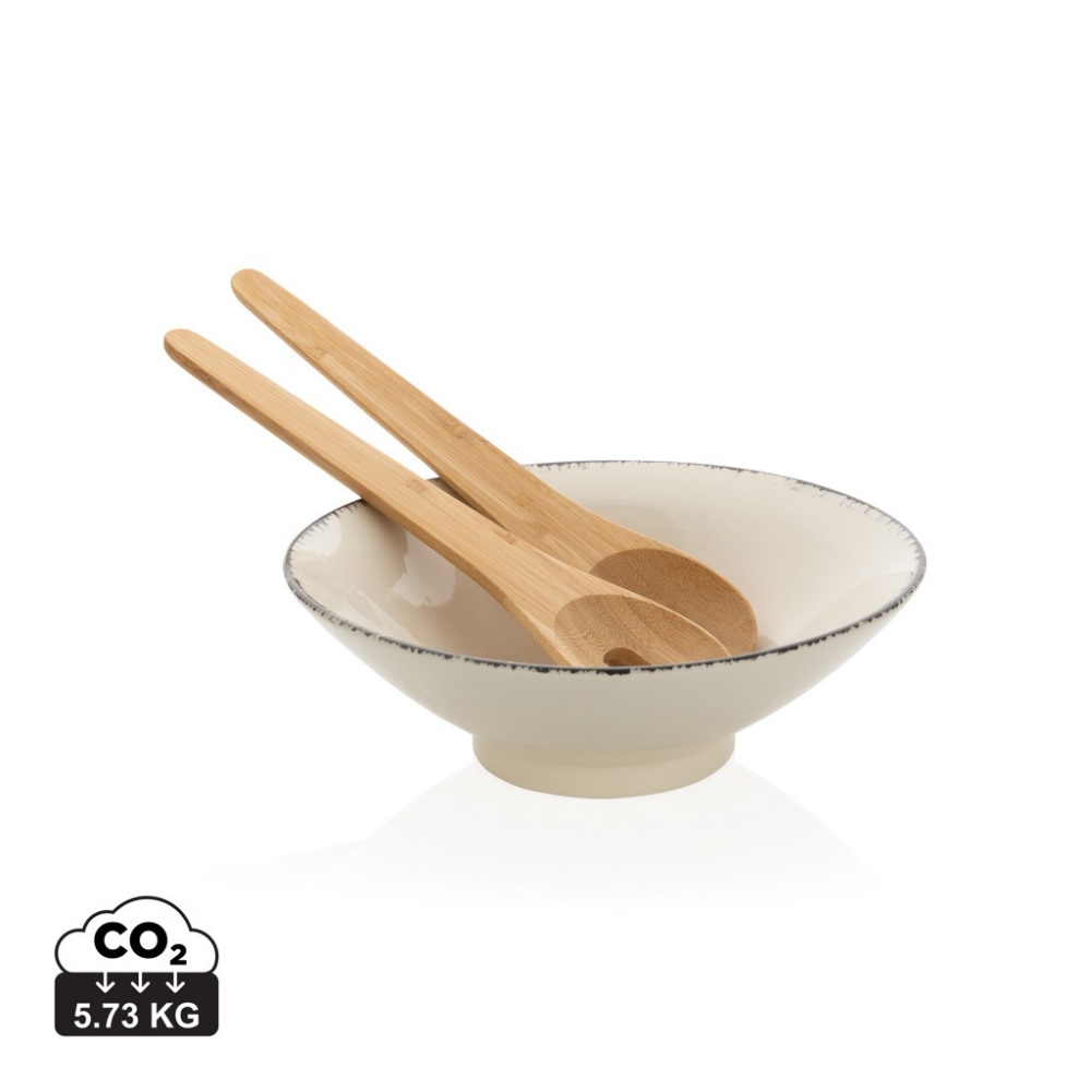 Logotrade business gifts photo of: Ukiyo salad bowl with bamboo salad server