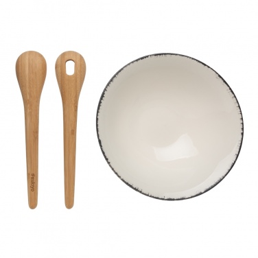 Logo trade promotional products picture of: Ukiyo salad bowl with bamboo salad server