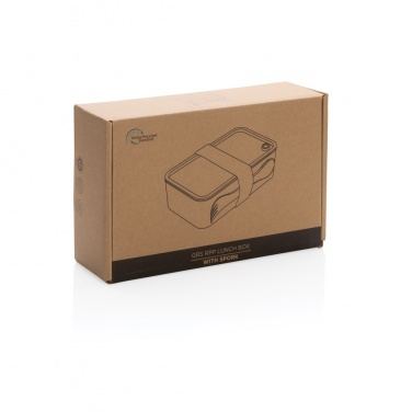 Logotrade promotional giveaway image of: GRS recycled PP lunch box with spork