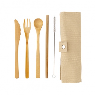 Logotrade promotional merchandise picture of: Reusable bamboo travel cutlery set