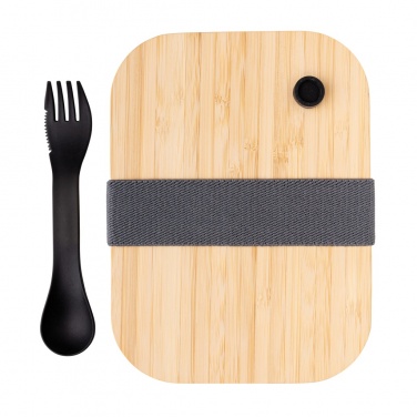 Logo trade promotional merchandise image of: Glass lunchbox with bamboo lid