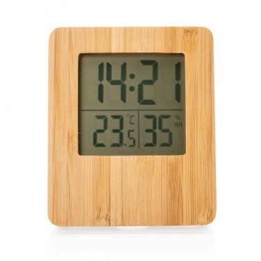 Logo trade promotional merchandise image of: Bamboo weather station