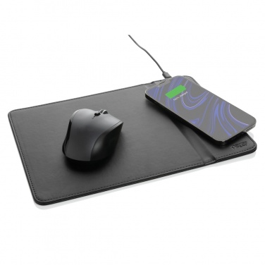 Logotrade promotional giveaway picture of: Swiss Peak RCS recycled PU 10W wireless charging mousepad