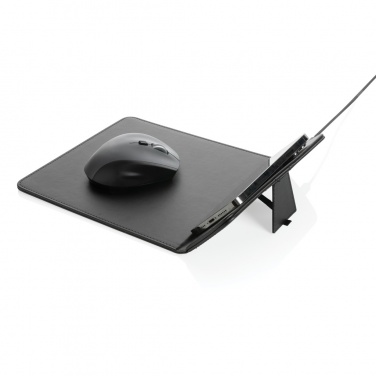 Logotrade promotional gift image of: Swiss Peak RCS recycled PU 10W wireless charging mousepad