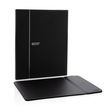 Logo trade promotional giveaways image of: Swiss Peak RCS recycled PU 10W wireless charging mousepad