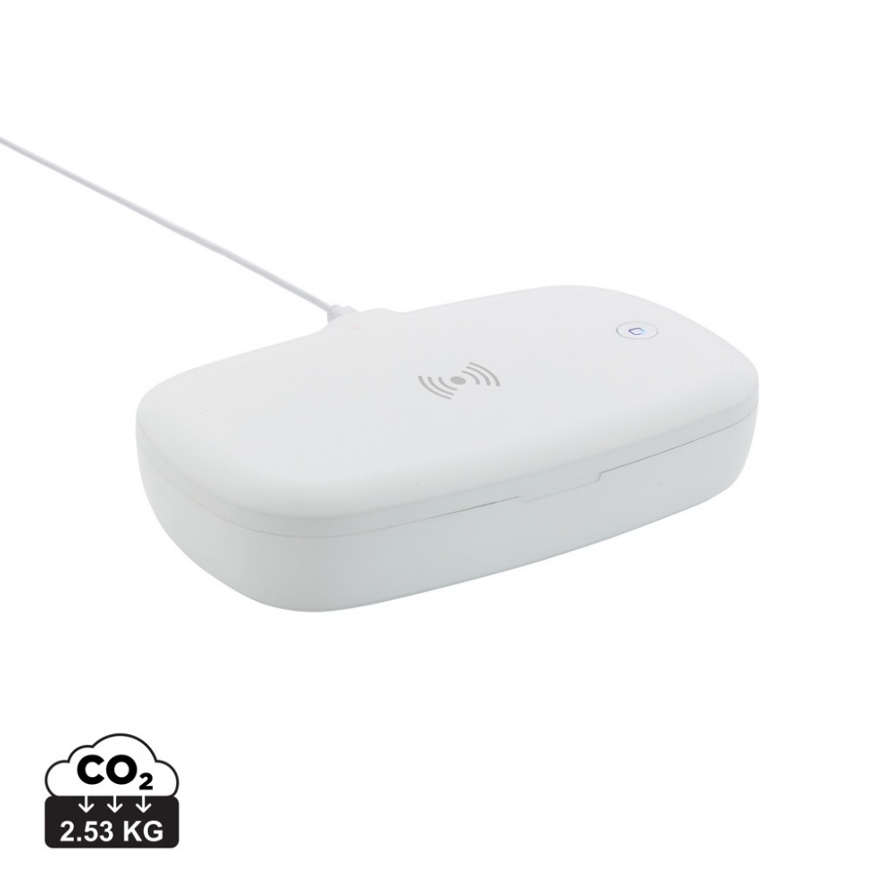Logotrade promotional gift image of: UV-C steriliser box with 5W wireless charger