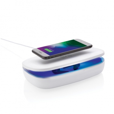 Logotrade promotional product image of: UV-C steriliser box with 5W wireless charger