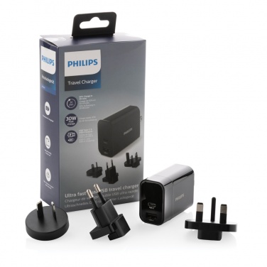 Logo trade promotional gifts image of: Philips ultra fast PD travel charger