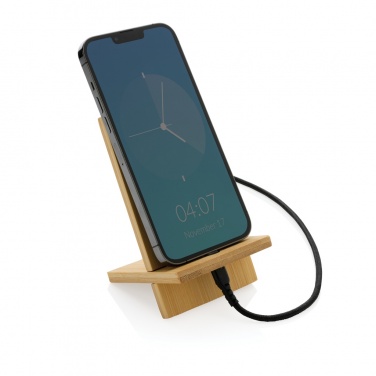 Logo trade corporate gift photo of: Bamboo phone stand in kraft box