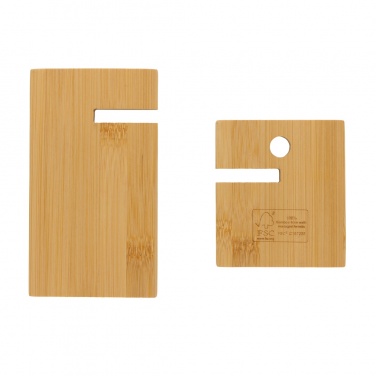Logotrade promotional giveaway picture of: Bamboo phone stand in kraft box