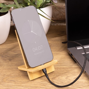 Logo trade advertising product photo of: Bamboo phone stand in kraft box