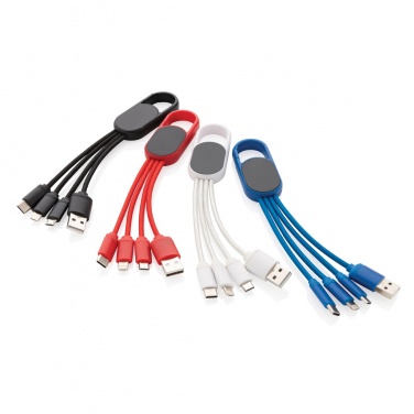 Logotrade promotional merchandise image of: 4-in-1 cable with carabiner clip