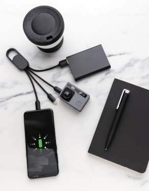 Logo trade business gift photo of: 4-in-1 cable with carabiner clip