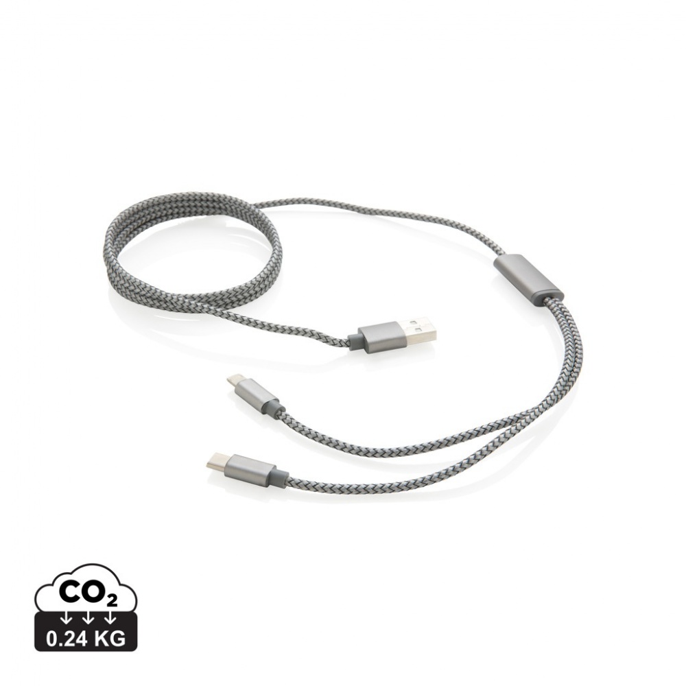 Logo trade promotional merchandise photo of: 3-in-1 braided cable