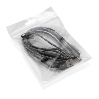 Logo trade promotional gift photo of: 3-in-1 braided cable