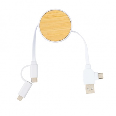 Logotrade promotional product image of: RCS recycled plastic Ontario 6-in-1 retractable cable