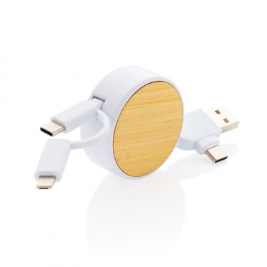 Logotrade promotional giveaway picture of: RCS recycled plastic Ontario 6-in-1 retractable cable