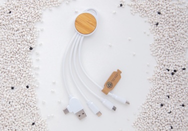 Logotrade promotional merchandise photo of: RCS recycled plastic Ontario 6-in-1 round cable