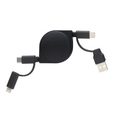 Logo trade advertising products picture of: RCS standard recycled plastic and TPE 6-in-1 cable