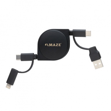 Logo trade promotional giveaways picture of: RCS standard recycled plastic and TPE 6-in-1 cable