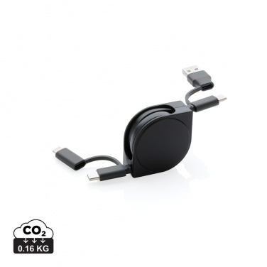 Logo trade promotional merchandise picture of: RCS standard recycled plastic and TPE 6-in-1 cable