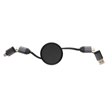Logotrade advertising products photo of: Terra RCS recycled aluminium retractable 6 in 1 cable