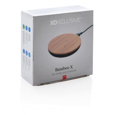 Logo trade promotional giveaways image of: Bamboo X 5W wireless charger