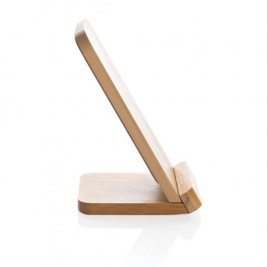Logo trade corporate gifts image of: Bamboo 5W wireless charging stand