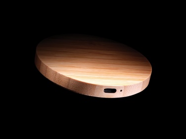 Logotrade business gift image of: Bamboo 15W wireless charger
