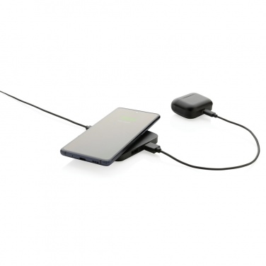 Logotrade corporate gift picture of: RCS recycled plastic 10W Wireless charger with USB Ports