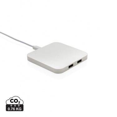 Logotrade promotional merchandise picture of: RCS recycled plastic 10W Wireless charger with USB Ports
