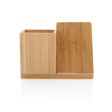 Logotrade business gift image of: Calgary bamboo 10W wireless charger