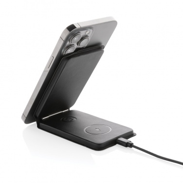Logotrade promotional item image of: Swiss Peak RCS rPU 15W  3-in-1 magnetic wireless charger