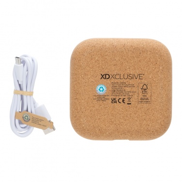 Logo trade promotional giveaways picture of: Oregon RCS recycled plastic and cork 10W wireless