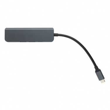 Logo trade promotional giveaways picture of: Terra RCS recycled aluminum hub with HDMI input