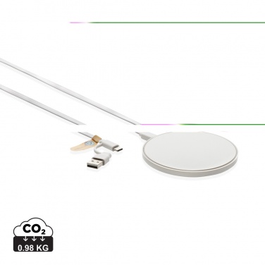 Logo trade corporate gifts image of: RCS standard recycled plastic 10W wireless charger