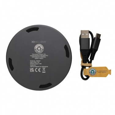 Logo trade business gift photo of: Terra RCS recycled aluminium 10W wireless charger
