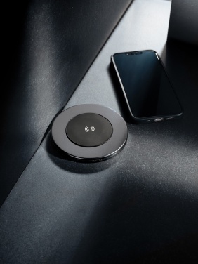 Logo trade corporate gifts picture of: Terra RCS recycled aluminium 10W wireless charger
