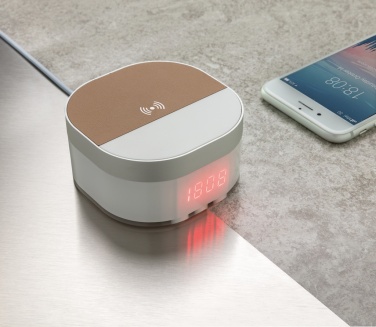 Logotrade promotional giveaways photo of: Aria 5W Wireless Charging Digital Clock