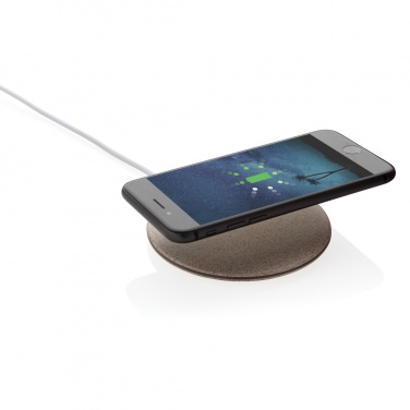 Logo trade promotional gifts image of: 5W Wheat straw wireless charger