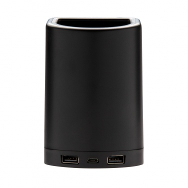 Logotrade promotional merchandise picture of: Light up logo 5W wireless charging pen holder