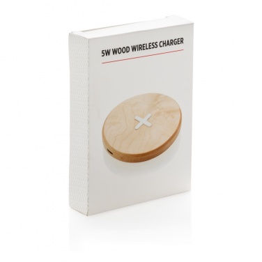 Logo trade promotional gift photo of: 5W wood wireless charger