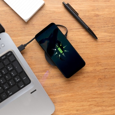 Logo trade promotional gifts image of: 5W wireless charging pad round