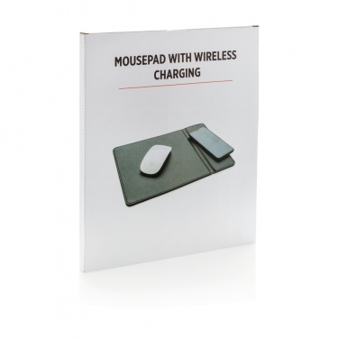 Logo trade promotional gifts image of: Mousepad with 5W wireless charging