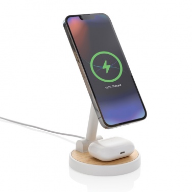 Logotrade advertising product image of: Ontario RCS rplastic 15W magnetic charging 2 in 1 stand