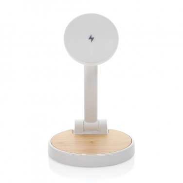 Logo trade advertising products picture of: Ontario RCS rplastic 15W magnetic charging 2 in 1 stand