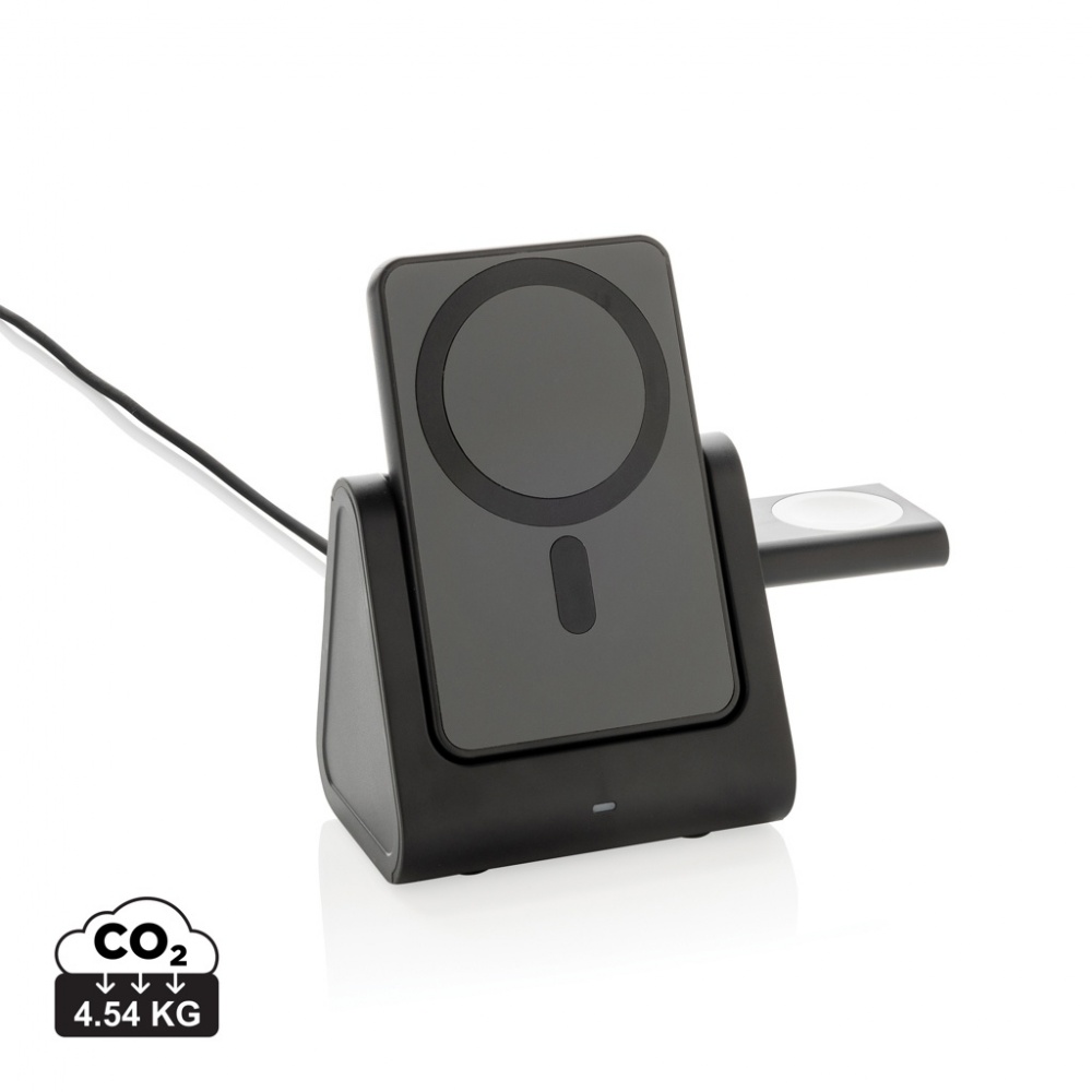 Logotrade promotional product image of: Powerbase RCS recycled plastic 3 in 1 charger with powerbank