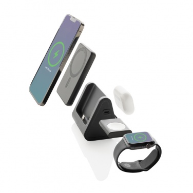 Logotrade corporate gifts photo of: Powerbase RCS recycled plastic 3 in 1 charger with powerbank