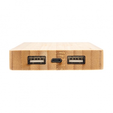 Logotrade promotional item image of: Bamboo 4.000 mAh wireless 5W Powerbank
