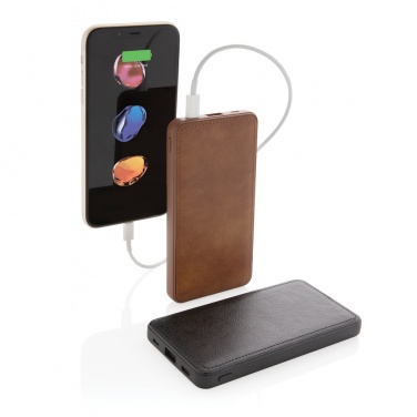 Logo trade corporate gifts picture of: Tusca 10.000 mAh PU powerbank